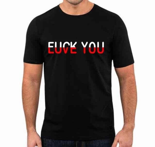 Забавная футболка F*@k You Love you XXL