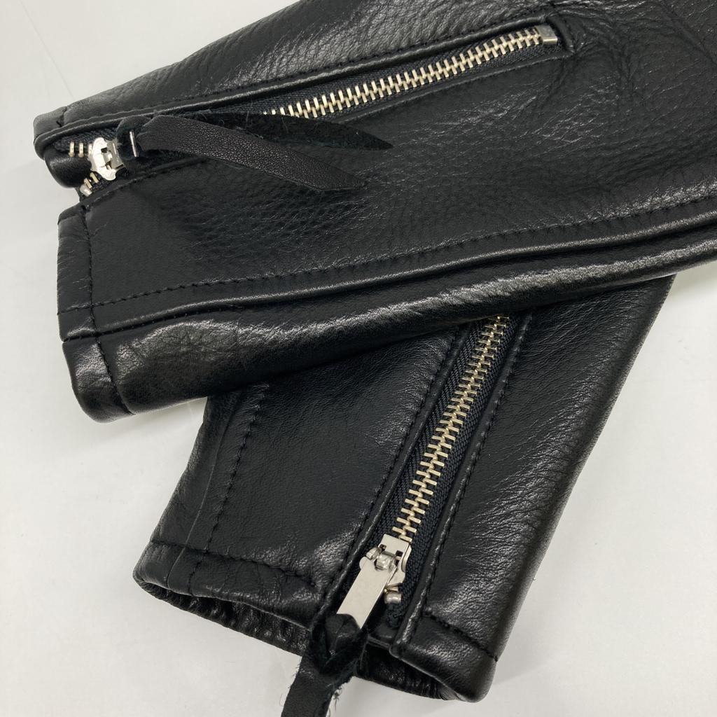 Y'2 LEATHER Black Calfskin Double Rider's Jacket Jacket 40 blackUsed