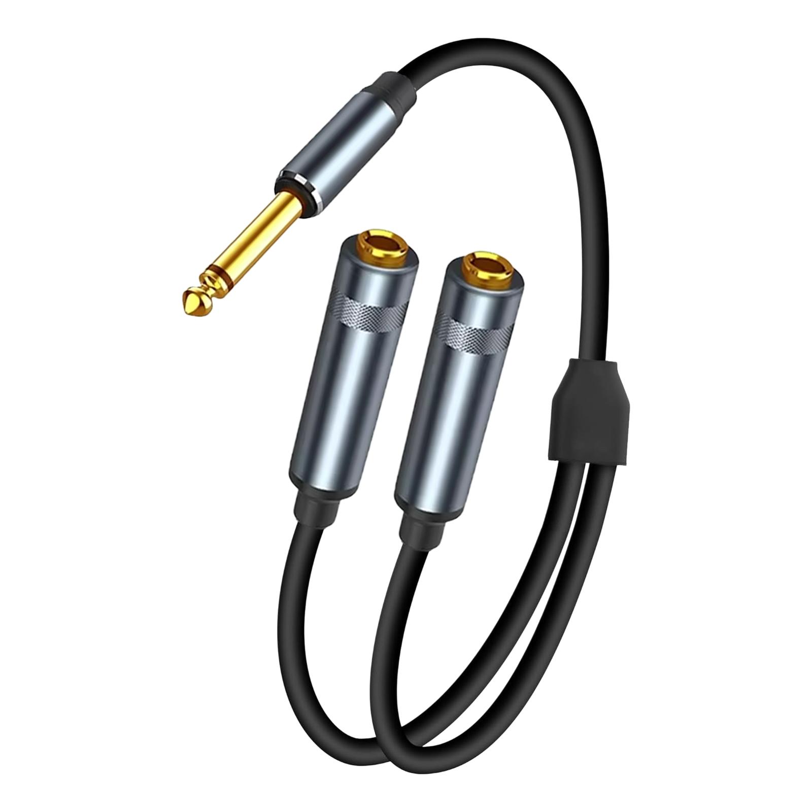 

1/4 Inch TS Male To Dual 1/4 Inch TS Female Audio Cable 6.35mm Audio Speaker Splitter Converter Cable Mono Splitter Y Adapter China Mainland