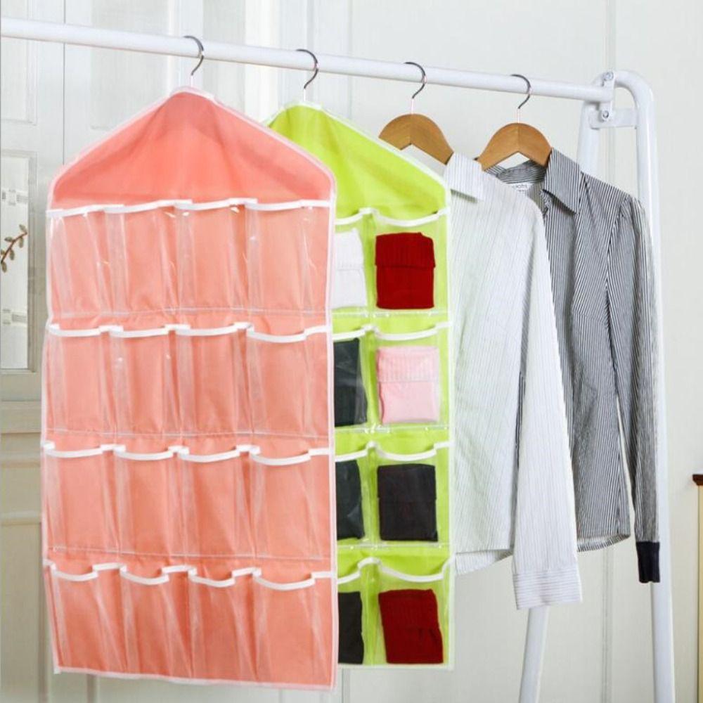 Sorting Bathroom Wall Hanging Sock Organizer Underwear Storage Bag Clothes Holder Sundries Sorting