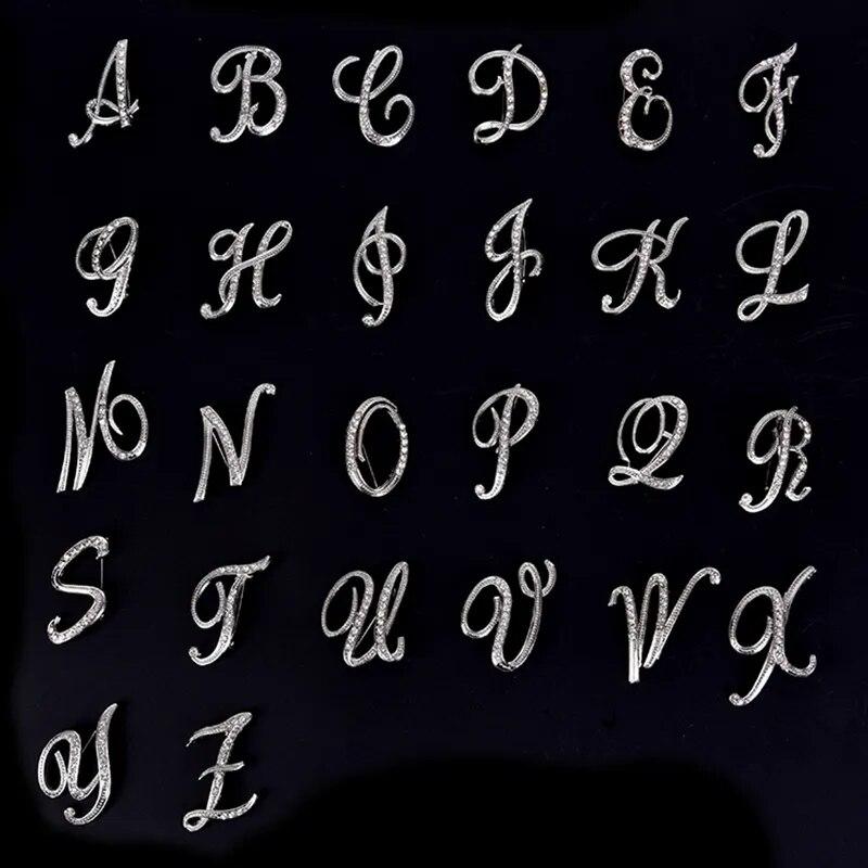 Женская роскошная английская брошь с буквами А-Я — фото 31