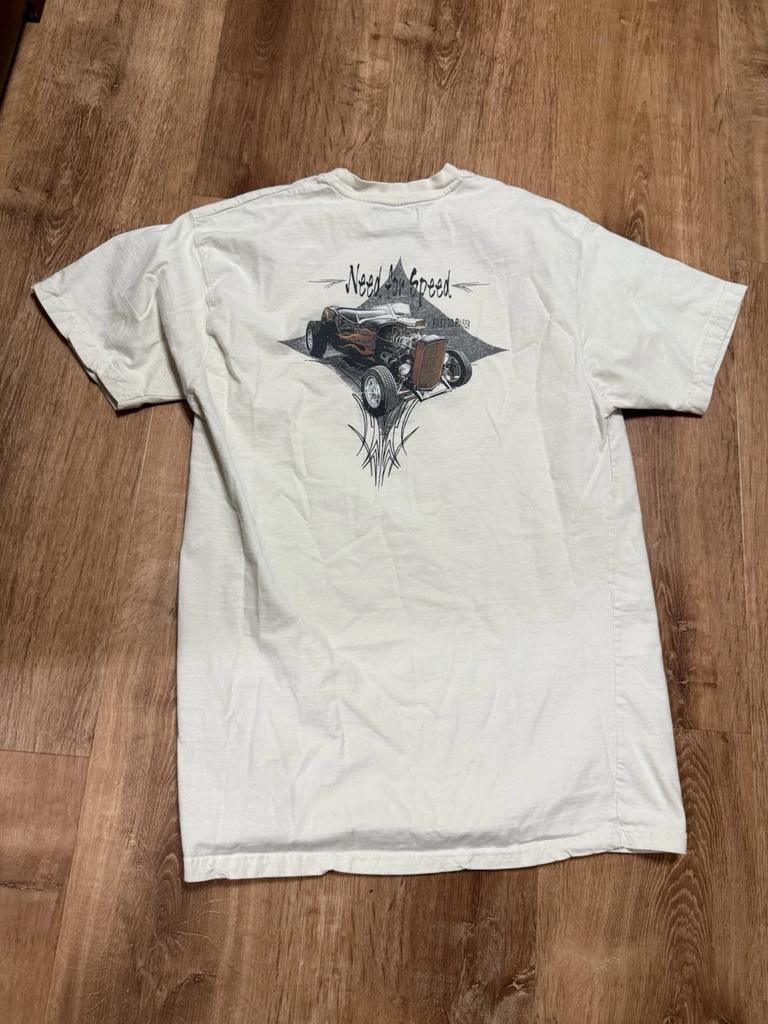 Vintage Need For Speed Classic Graphic TT-Shirt Mens Medium USA Made White
