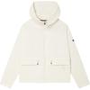 Modern Heritage Classic Business UV Resistant Hooded Woven Jacket Women Jackets Steam-White F11W431709F-IV