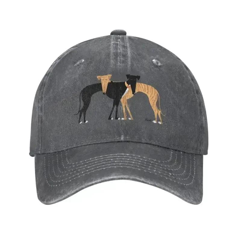 Custom Cotton Greyhound Dog Baseball Cap Women Men Breathable Head Rest Brindle Hound Dad Hat Streetwear