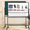 Mobile Double-Sided Magnetic Blackboard & Whiteboard for Home or Office