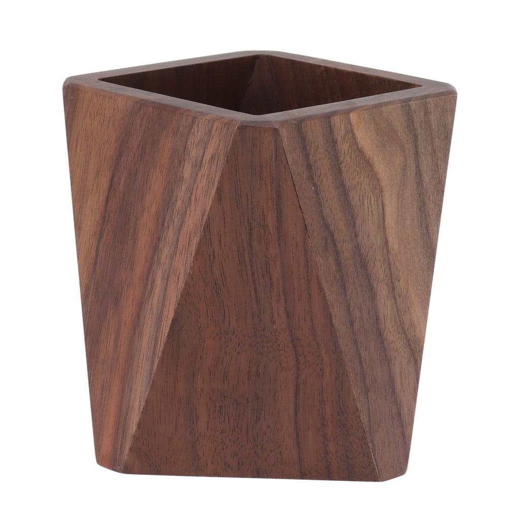 Cooking Utensil Container Smoothing Stable Large Capacity Simple Wooden Pen Holder for Kitchen Family Office