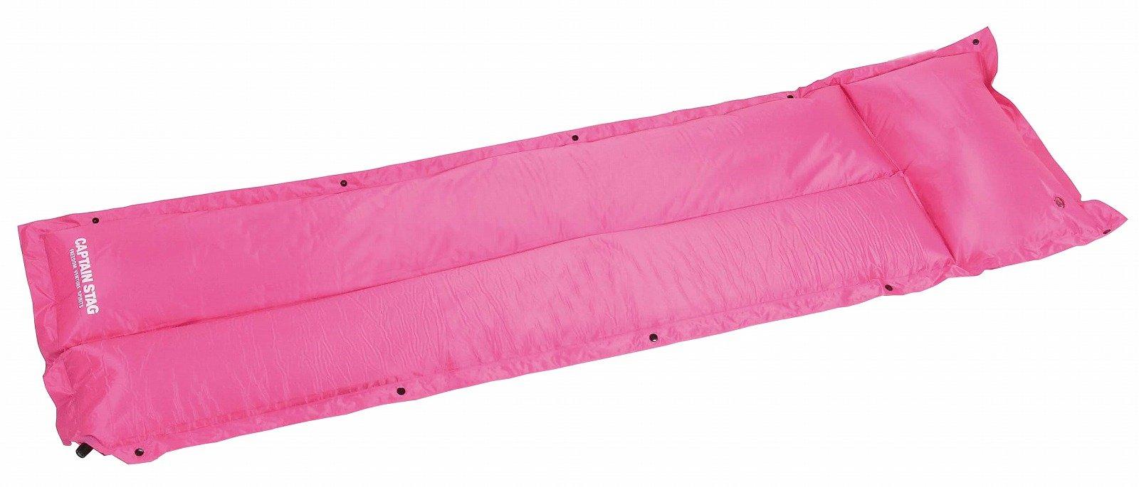 

Captain Stag Inflatable Inflating Mat with Pillow, Pink, UB-3029