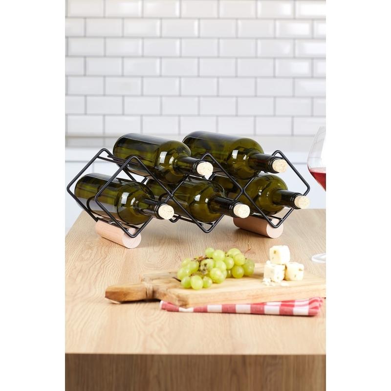 

Luna Matte Black Metal Стеллаж для винных бутылок Винный стеллаж