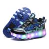 LED Light-Up Two-Wheel Roller Shoes - Colorful Outdoor Skating