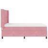 Box Spring Bed with Mattress and Headboard Pink 160 X 200 Cm Velvet