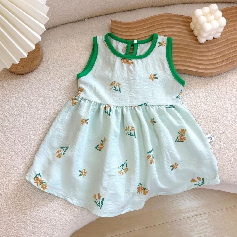 Fashion Printed Sleeveless Girls Dress Newborn Princess Dress Baby Girls Clothes Baby Girl Leisure Dress Baby Clothing