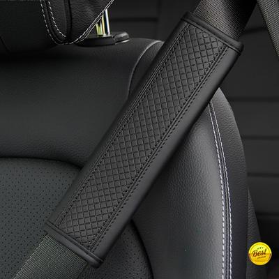 1 pz. Coprispalle per cintura di sicurezza per auto in pelle PU goffrata, decompressione, comfort, accessori per auto, coprisedile protettivo per cintura di sicurezza