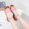 Women's Shoes 2018 Summer Korean Version Fashion Fish Mouth Shoes Sandals Low Heel One Word Belt Women's Shoes