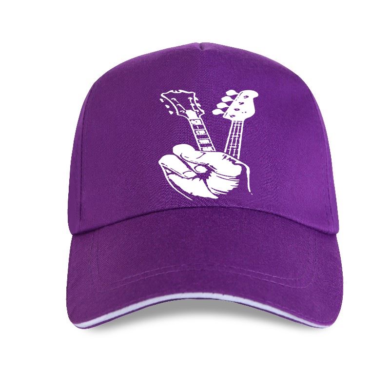 Hipsterska drukarka do gitary basowej. Bawełniana czapka z daszkiem w rozmiarze unisex. Czapka z daszkiem FINGER GUITAR. unisex