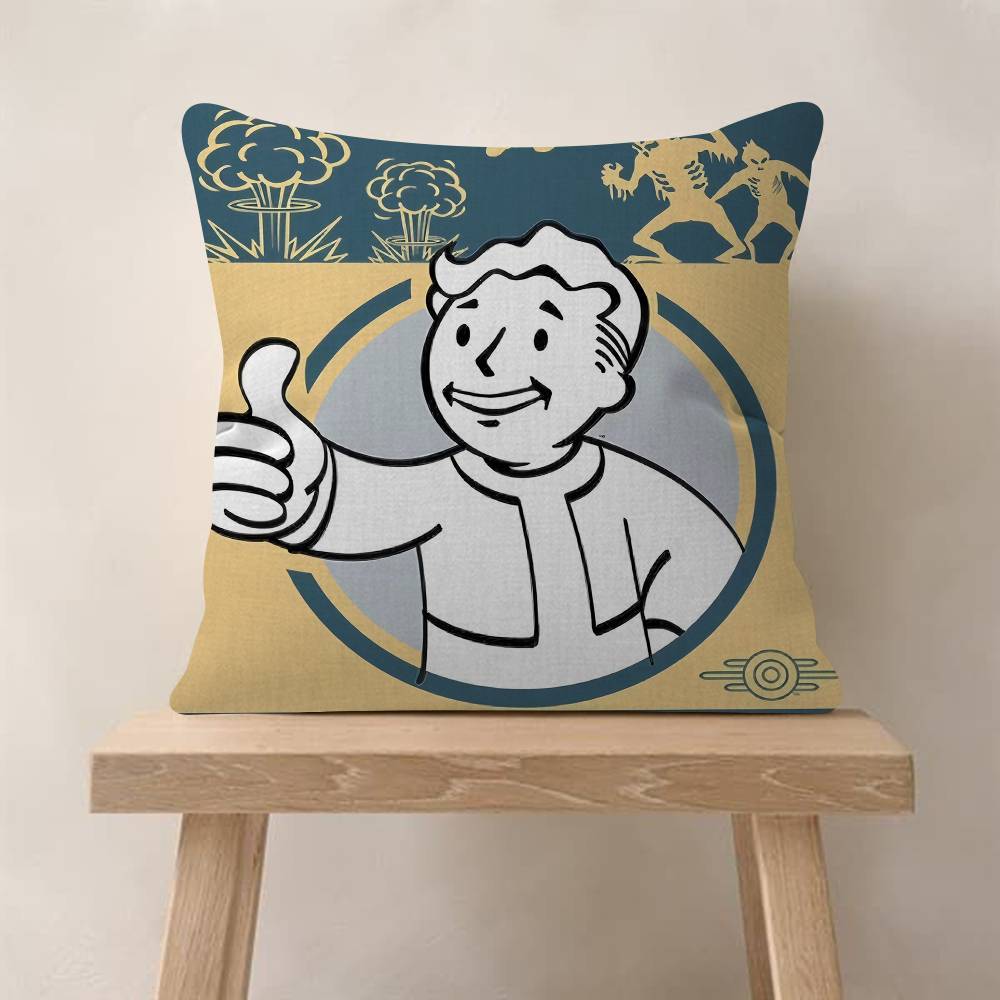 

Hot Game FFallouts Vault BBoys Personalized Pillow Dust Cover Bedroom Kids Party Decoration Pillowcase Birthday Children 30x30cm