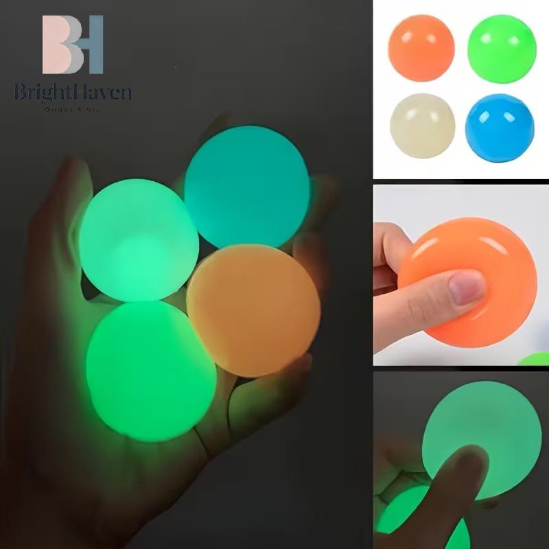 Leuchtende klebrige Deckenbälle 5/10 Stück Klebrige Leuchtbälle Fidget Spielzeug Stressabbau Sensorische Spielzeuge Wand- und Decken Dekoration B.H