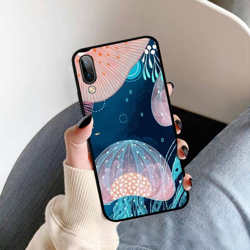 Cute Cartoon Jellyfishes  Phone Case for Vivo Y91C Y11 17 19 17 67 81 Oppo A9 2020 Realme C3