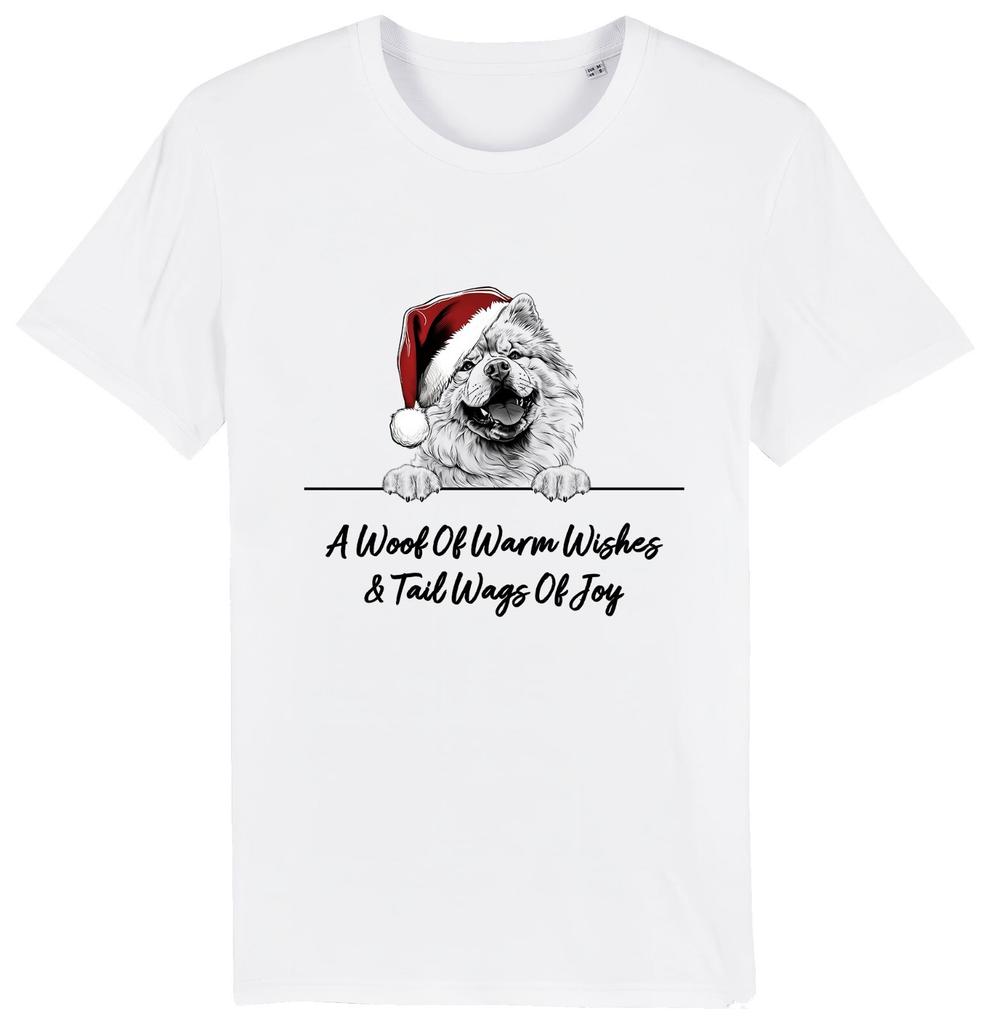 Chow Chow Christmas Dog T-Shirt Adults Kids Woof Wishes Tail Wags Joy Xmas Dogs