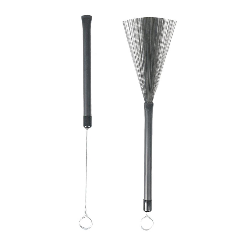 1 pár bubnových metliček zatahovací ocelový drát bubnová palička perkuse bubnové paličky hudební příslušenství dárek pro hrajícího bubeníka