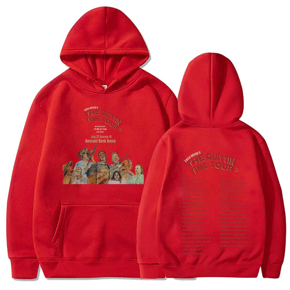 Zach Bryan The Quittin Time Tour  Hoodie Winter Women