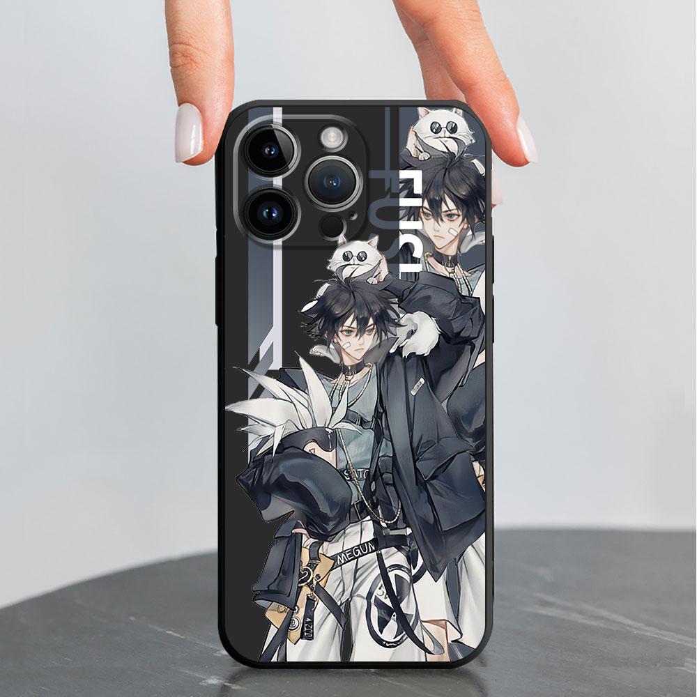 Black Soft Phone Case For Iphone 11 13 Pro 14 Pro Max Se 12 Mini Xs X 8 Plus 7 6s Xr 13pro 11 Pro Coque Jujutsu Kaisen Cover