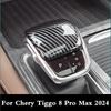 För CHERY Tiggo 8 Pro Max 2024 Växelväljare Cover Växelväljare Knopp Fodral Växellåda Spak Växelväljare Kragar Handtag ABS Kolfiber Biltillbehör