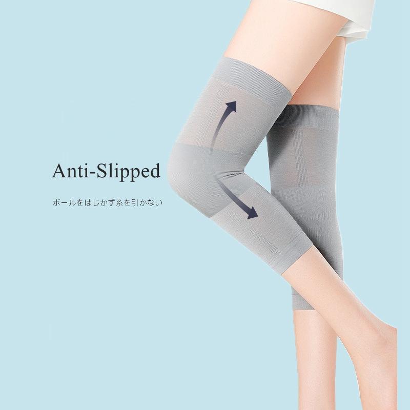 Bamboo Fiber Knee Sleeves Breathable Anti Bacterial Summer Microfiber Thin Knee Pads Women