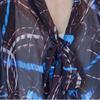 MAXZA Neon Pattern Sheer Tie Chiffon Blouse Ze10qb014nh