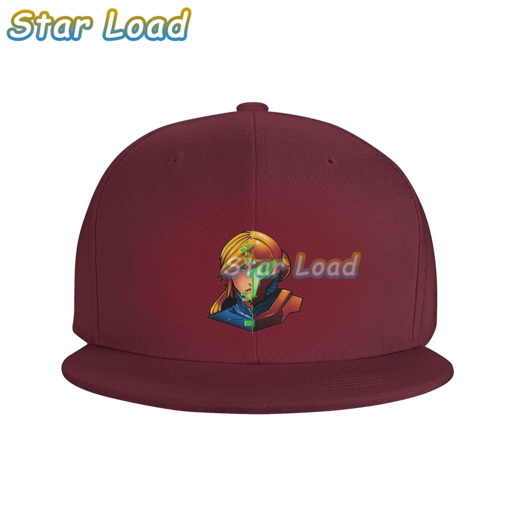 Fashion Cool Baseball Caps Trucker Hats Cowboy Peaked Cap Supre Metroid Logo Samus Action Game Sun Shade Hats for Game Lover