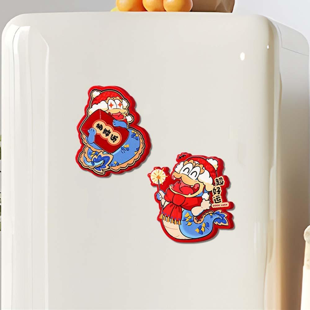 Chinese 2025 Snake Year Fridge Magnets Traditional Spring Festival Supplies  Home Living Room Decor
