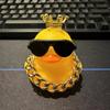 Car Duck Car Rubber Dashboard Decorations Ornament Yellow Duck With Mini Swim Ring Sun Cowboy Hat Necklace For Rubber Duck