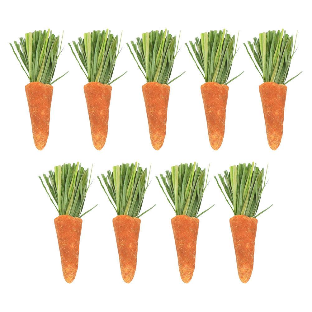 18Pcs Hamster Rabbit Small Animal Chewing Carrot Teeth Grinding Sticks Pet Cage Accessories Hamster Toys Rabbit Chew Carrots