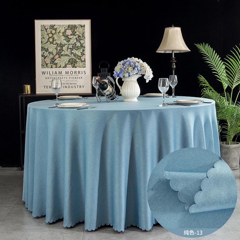 Hotel Round Tablecloth Fabric Restaurant Tablecloth Hotel Banquet Large Round Table Tablecloth Household Round Table Tablecloth