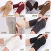 Fashion Knitted Gloves Arm Fingerless Winter Gloves Unisex Soft Warm Mitten