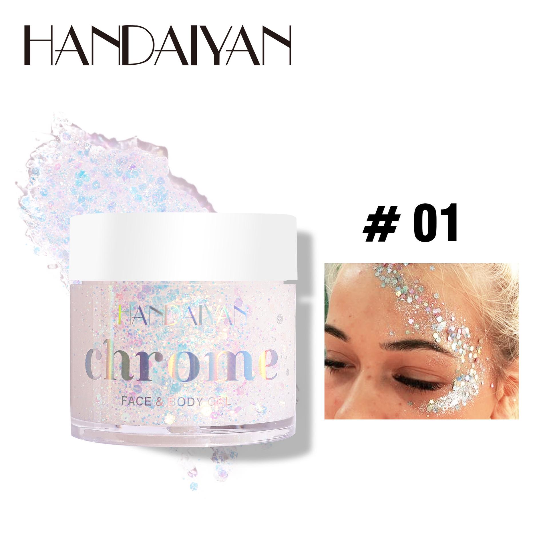 HANDAIYAN Change Gel Seee Тени для век Лицо Лицо Тела Патч Сценический макияж 01