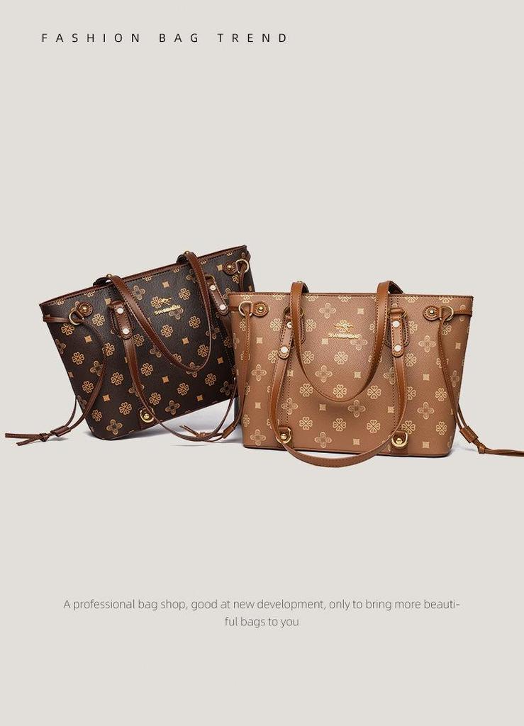 2026 Women's High-End Cross-Border Fashion Tote: Large-Capacity Commuting Shoulder Bag