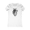 Floral Heart Sexy Women's Graphic Cotton Funny T Shirt Tee. Slim Fit Unisex T-Shirt