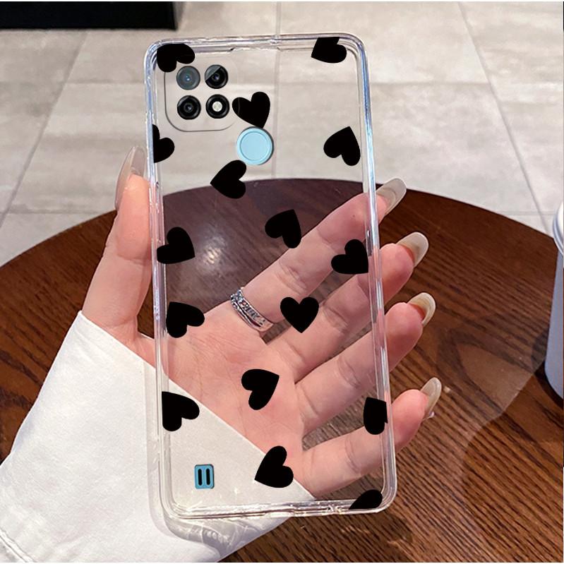 

Чехол для телефона Realme C21 C21Y C25Y RMX3201 RMX3261 RMX3263 RMX3265 RMX3268 Прозрачный Роскошный Милый Любовь Кролик Забавный Мягкий Чехол realme C25Y