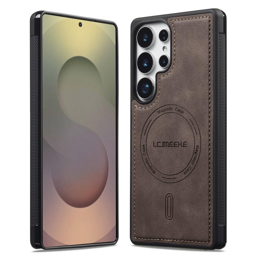 Leather Case For Samsung Galaxy S26 S25 Edge S24 Ultra S23 FE S22 FE A17 A37 A57 A16 A36 A56 Wireless Charging Magnetic Cover