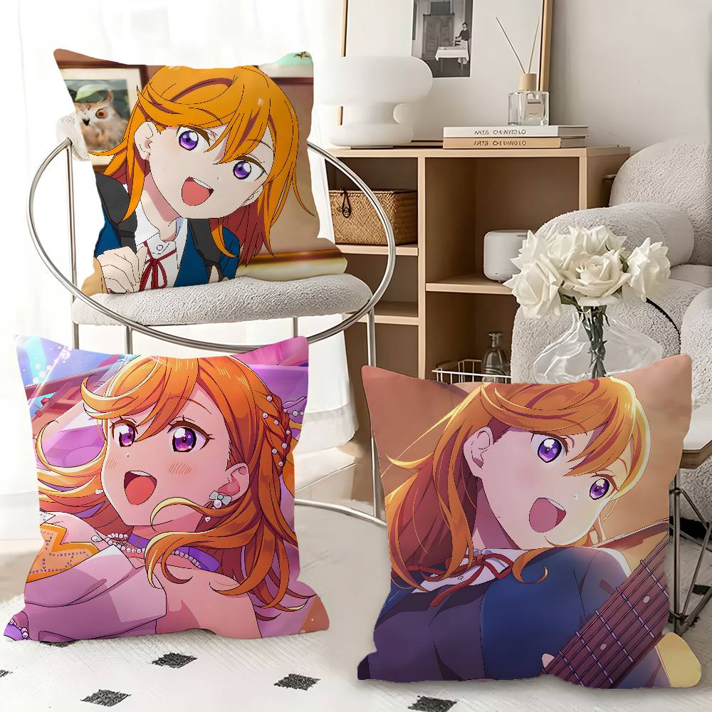 1pc Kanon Shibuya Anime Characters Pillow Case Fashion Square Pillowcase Bedroom Sofa Room Ins Decoration Leisure