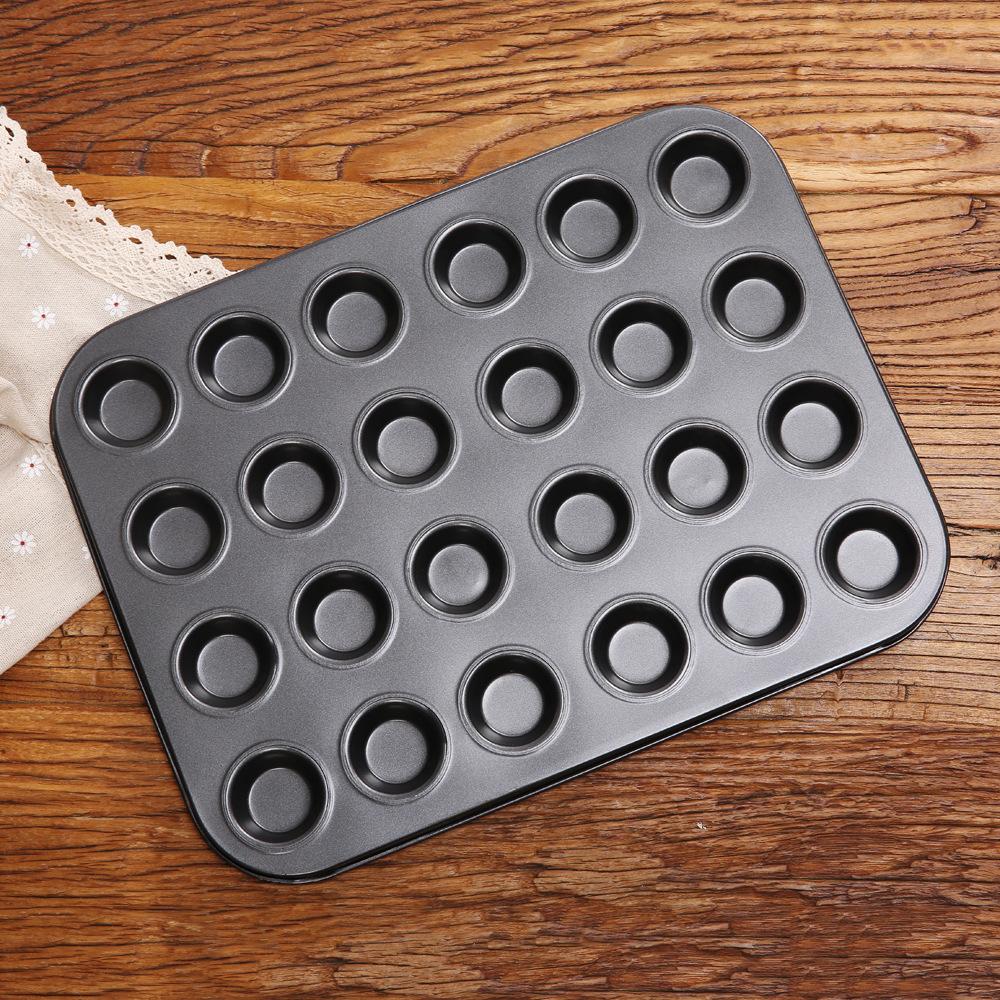 

24pcs Cups Muffin Cake Mould Pan Bakeware DIY Baking Tools Non-stick Metal Cupcake Mold Egg Tart Baking Dish