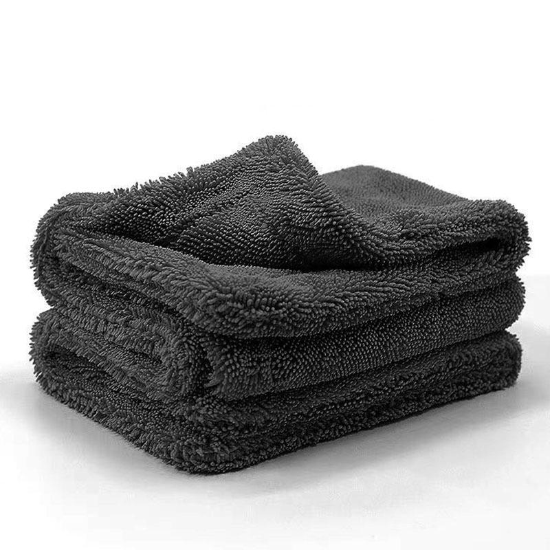 Dual-Layer Absorbent Car Wash Towel - Thick, Double-Sided Pigtail Design