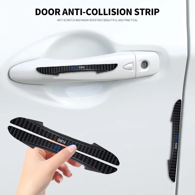 Hot 4PCS Bumper Anti-collision Strip Car Door Scratch Protector Stickers For Ford Focus ST Ranger Mondeo Kugo Ecosport Fiesta Ku