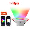 1-10 Piezas Foco LED Inteligente WiFi Lámpara de Techo RGB Control Remoto por APP Luz de Cambio de Color para Google Alexa Home