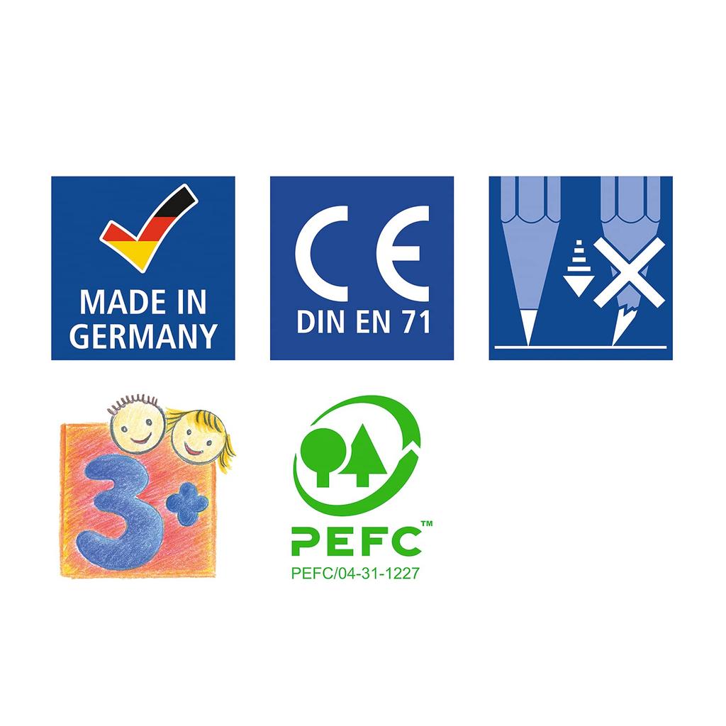 STAEDTLER Noris Color Colored Pencils, 24 Colors, Oil-Based, Metal Case, 1 Set, 185mm, M24PB