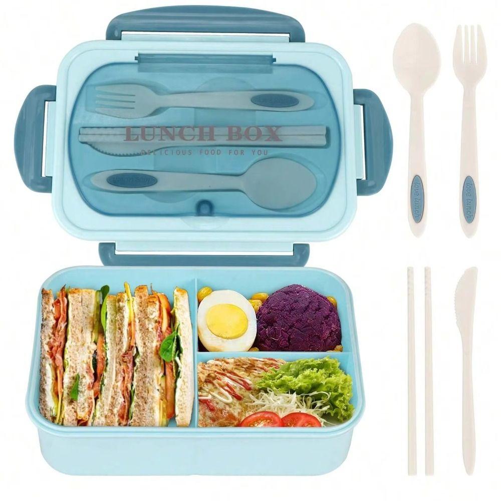 1200ML Bento Box Leakproof Lunch Containers Portable Food Storage Container  Students