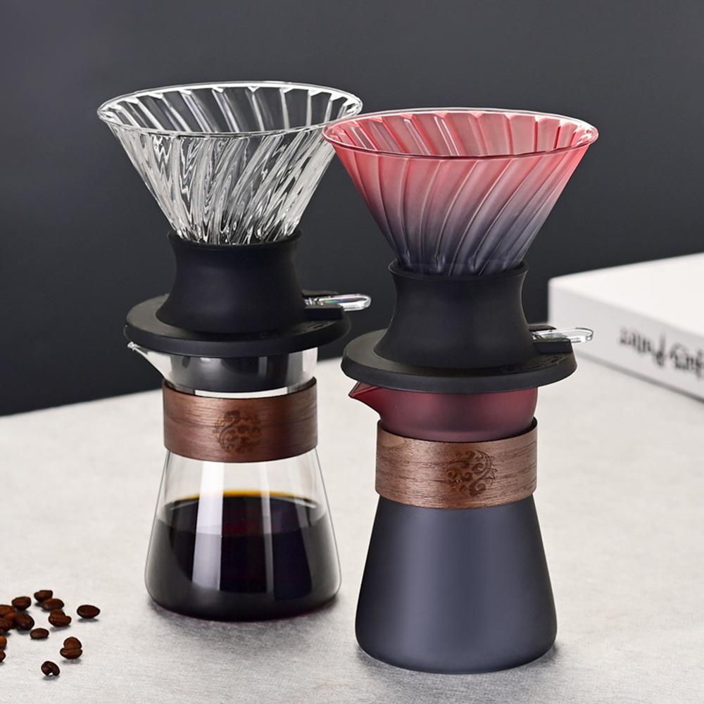 Coffee Filter Cup Glass Drip-type Hand-brewed Coffee Filter Pot Filter Paper V-shaped Drip Coffee Accessories