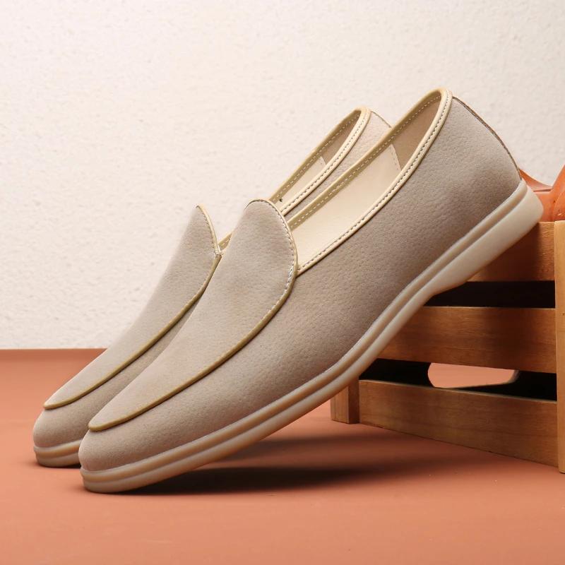

Fashion Men s Casual Shoes Suede Leather Men Classic Loafers Moccasins Mens Party Wedding Shoe Light Comfortable Driving Flats 38