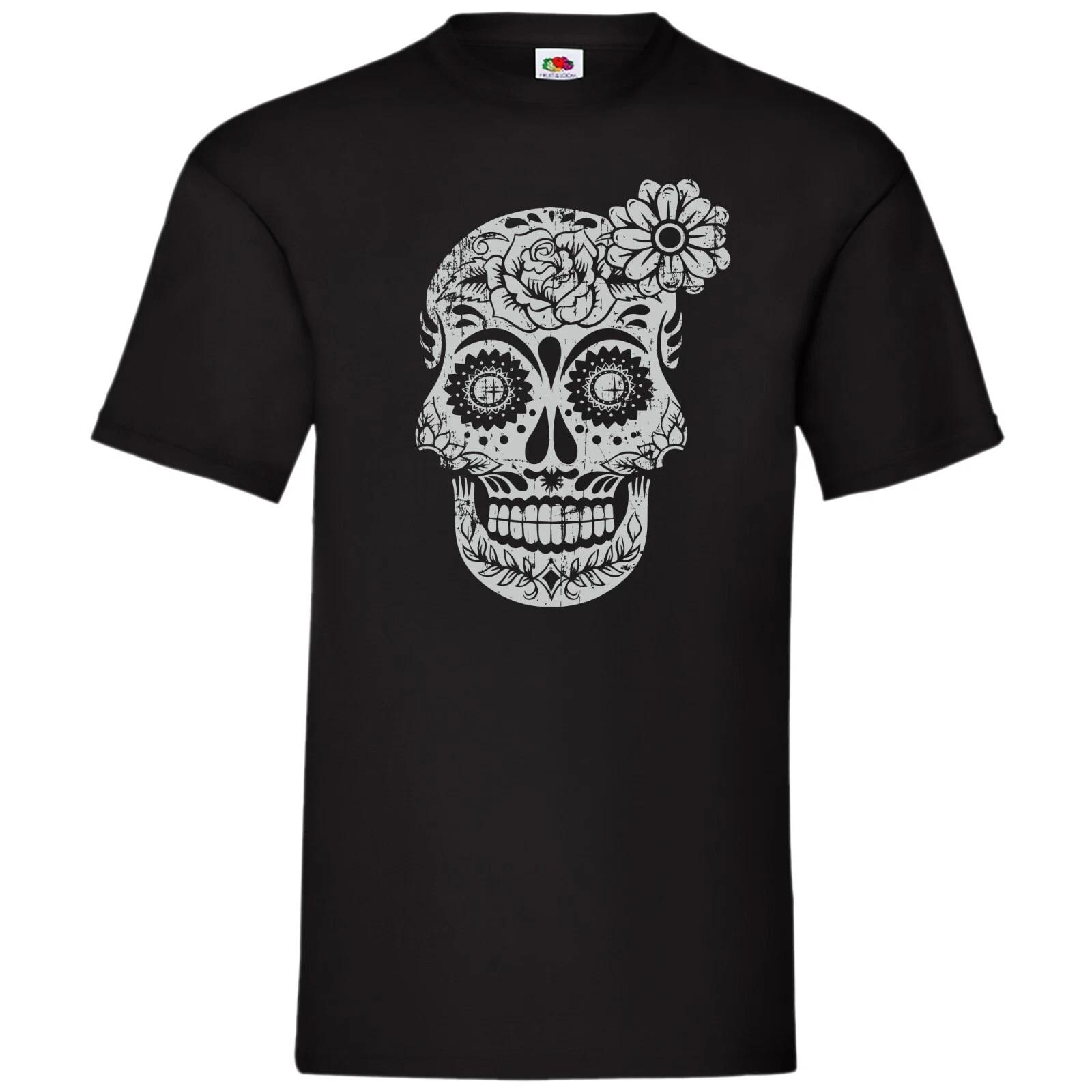 Skull Mask Day Of The Dead T-Shirt 3XL