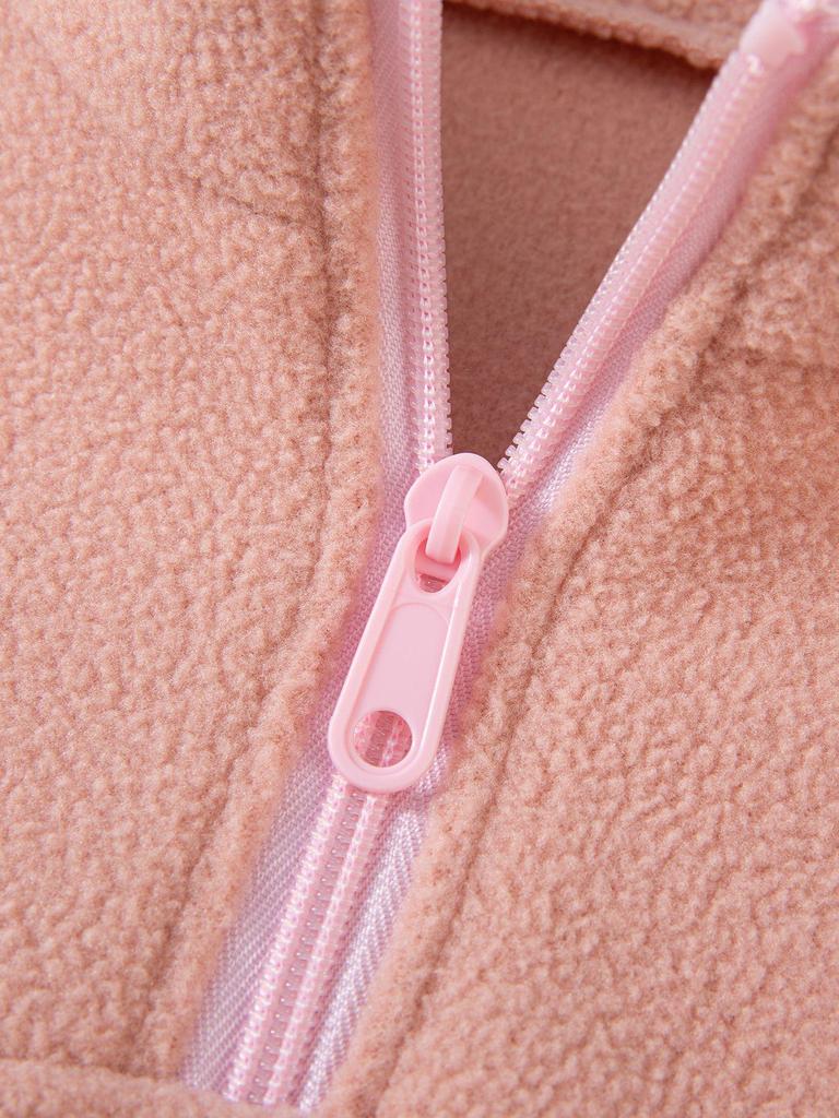 Kids' Fleece Half-Zip Sweatshirt Set for Boys and Girls Ages 1-7 - Autumn and Winter 2-Piece Outfit